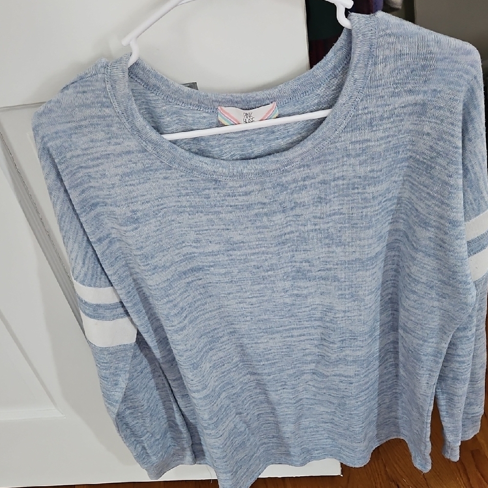 Light Blue Striped Sweater